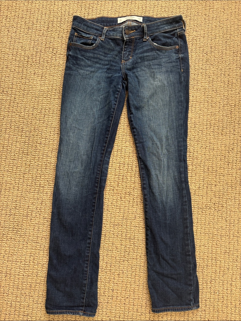 Abercrombie & Fitch The A&F Skinny Jeans Size 2S W26 L31 Y2K Stretch Dark Wash